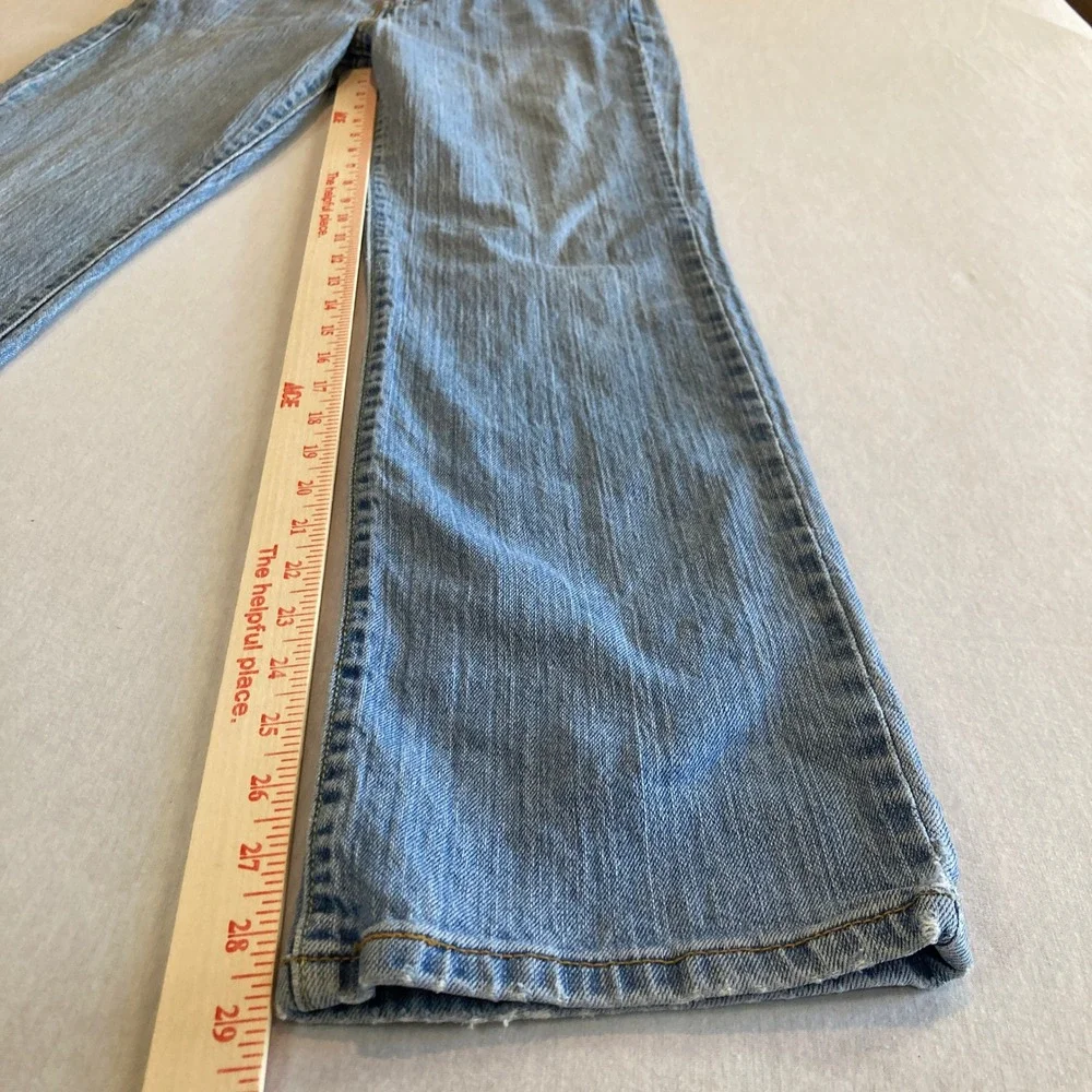 Vintage Levis 505 Straight Leg Jeans Womens 6S‎ Light Wash Blue Denim